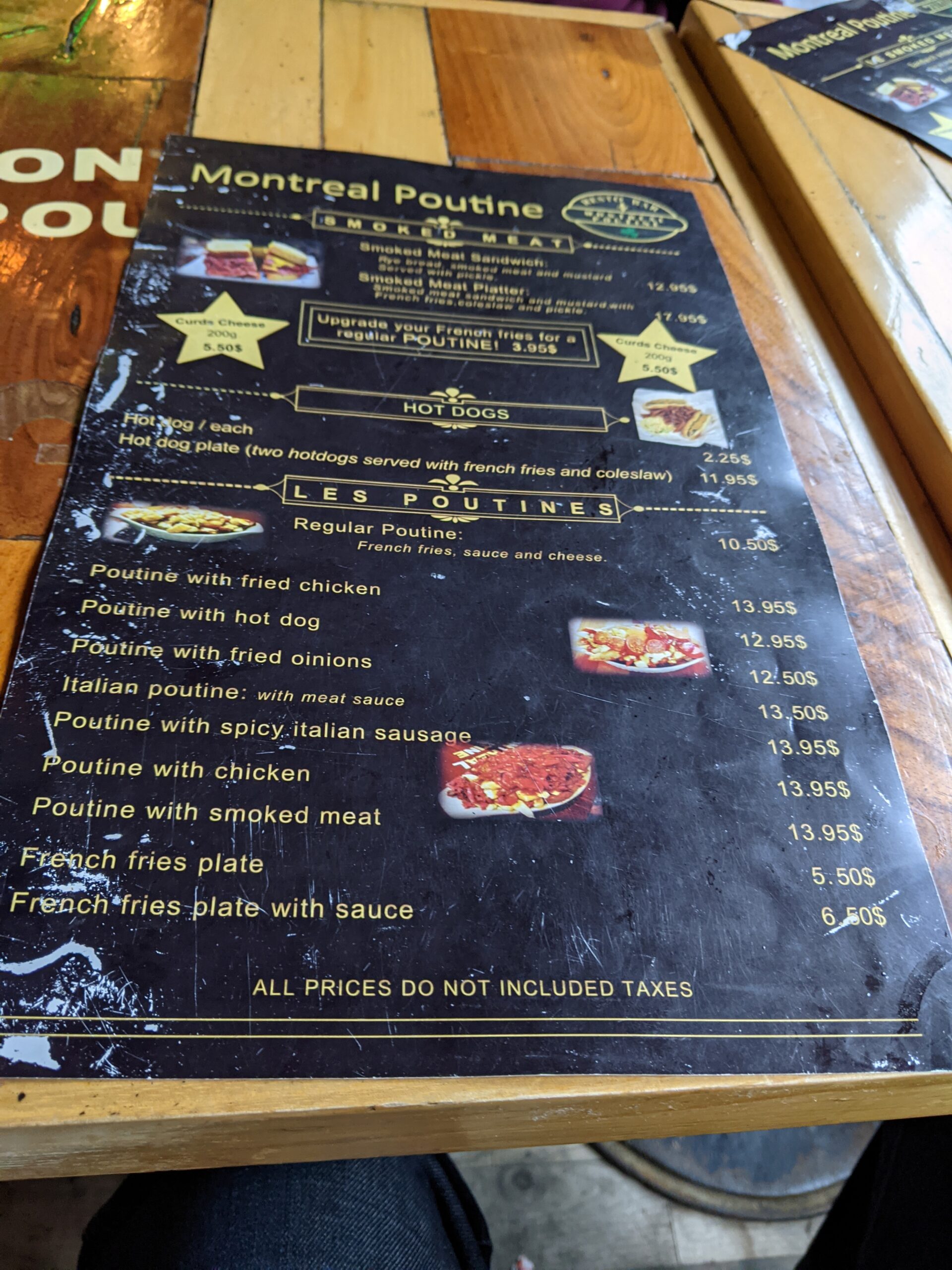 menus